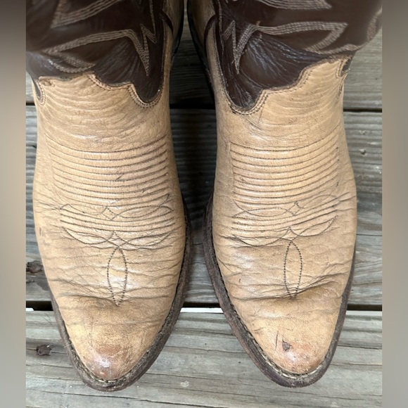 Olathe Boot Co. Brown and Tan Heeled Boots - Picture 5 of 9